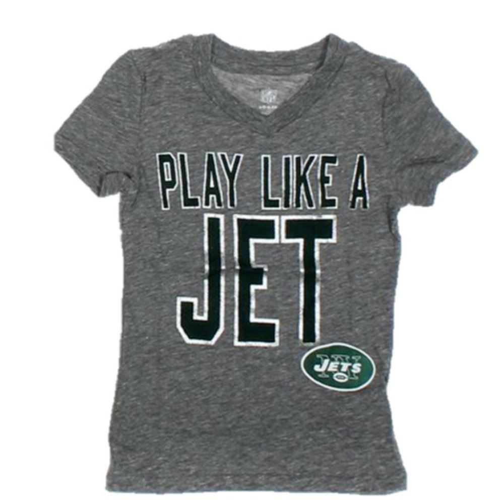 Little Girl's Size 5-6 New York Jets "Play Like A Jet" Tee Shirt